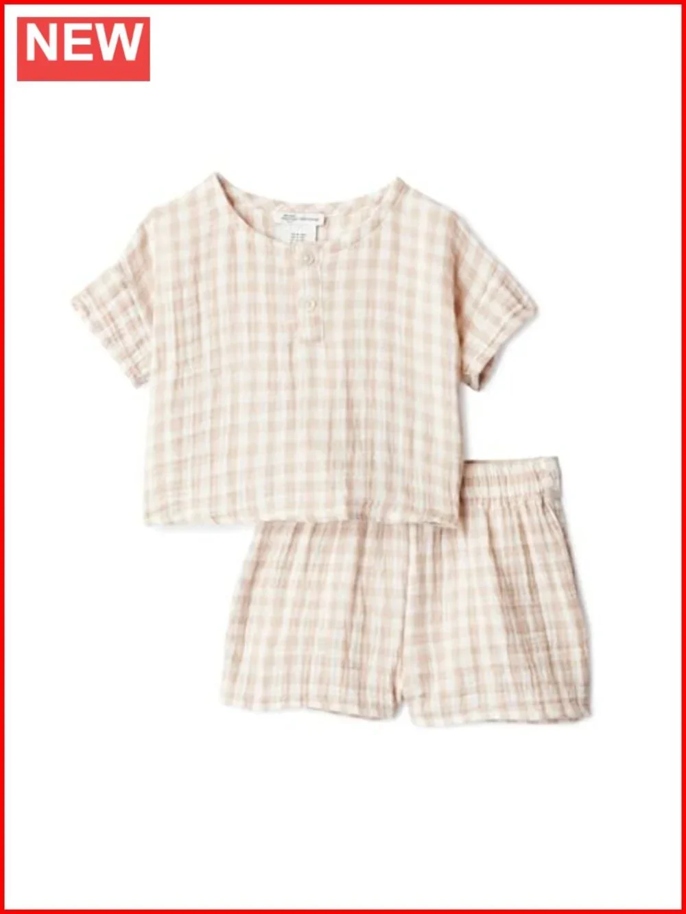 Toddler Baby Cotton Gauze Shirt & Shorts Play Set Matching Outfit